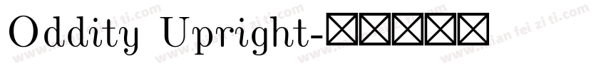 Oddity Upright字体转换